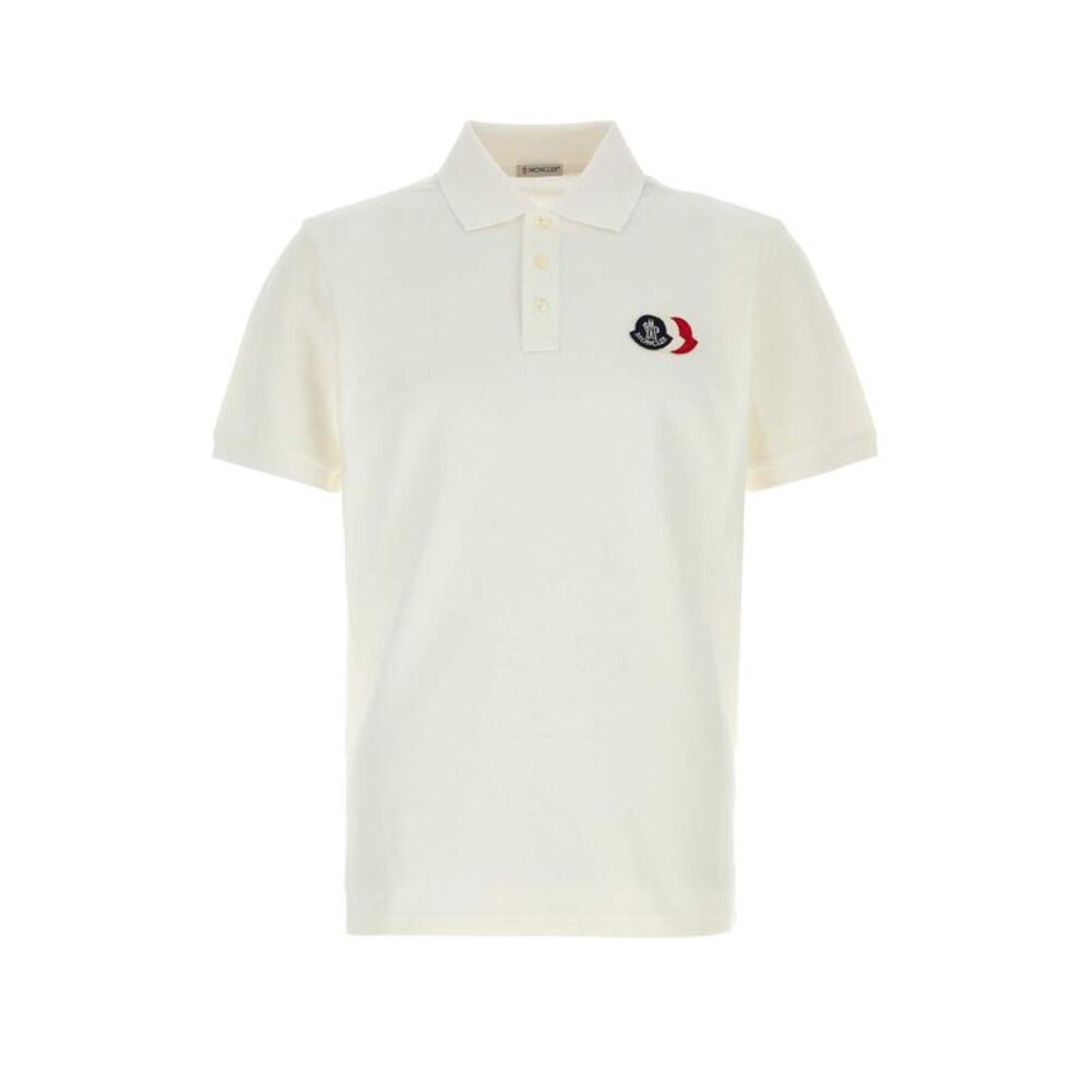 Moncler Men White Piquet Polo Shirt
